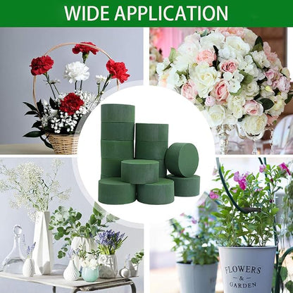 LOMIMOS 20PCS 3''Round Floral Foam Bricks, Wet Florist Floral Foam Block Flower - Image 6