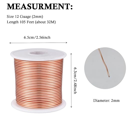 12 Gauge Copper Aluminum Craft Wire - Image 3