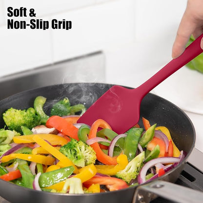 600°F Heat Resistant Silicone Spatula, Doosu High Temp Flexible Kitchen Rubber - Image 7