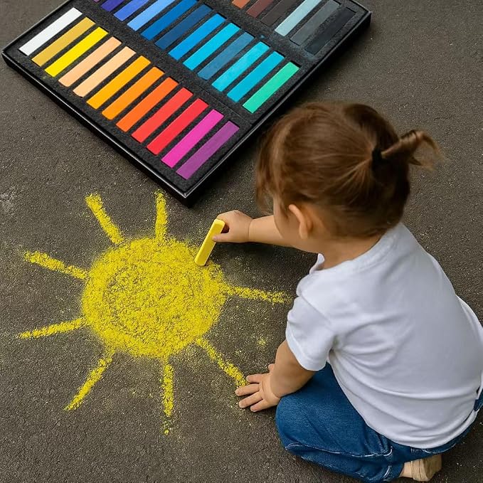 Soft Pastels Set, Square Chalk Pastel Sticks, Students & Beginners, Blending & - Image 5