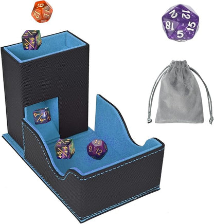 Dice Tower and Tray, Portable Commander Deck Box, Foldable Dice Storage Box by Stepane