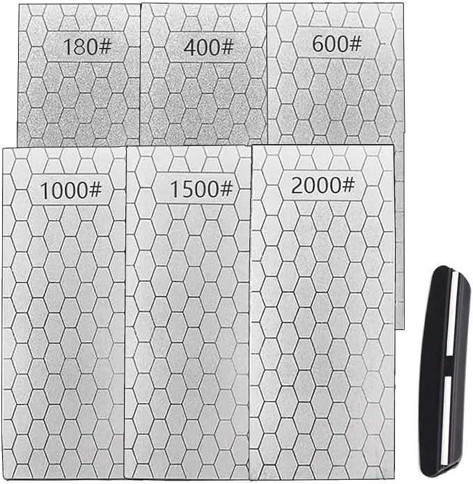 Diamond Sharpening Stone for 6 PCS Diamond Plate Honing Stone for Kitchen by ceilyweli
