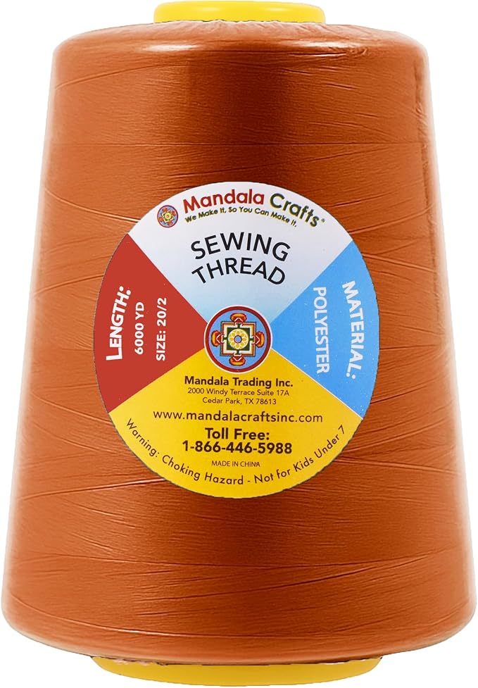 Mandala Crafts 4 Pack of Serger Threads Cones Spools - Image 4
