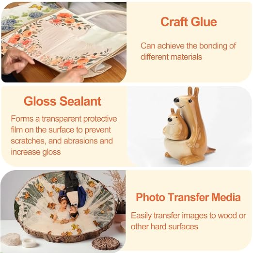 Crafts Sealer Gloss Finish, 200ml All Purpose Craft Glue, and Finish, All in - Image 3
