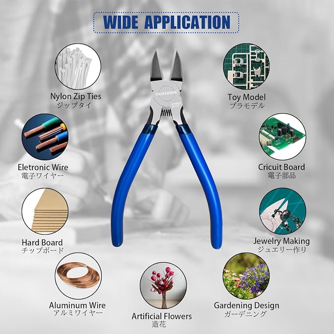 Wire Cutters 2 Pack KAIHAOWIN 6 Inch Wire Cutters Set Spring Loaded Wire Snips - Image 4