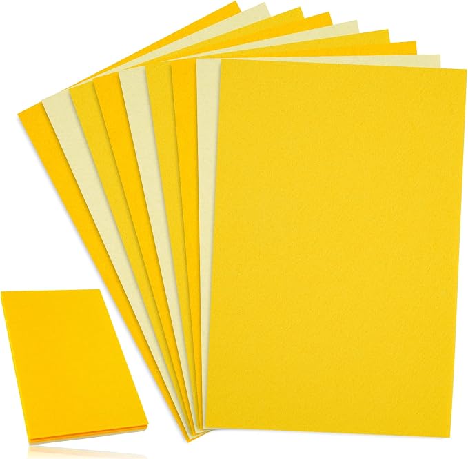 Whaline 18Pcs Felt Fabric Sheets Soft Thick Assorted Yellow Craft Felt Pack by Whaline