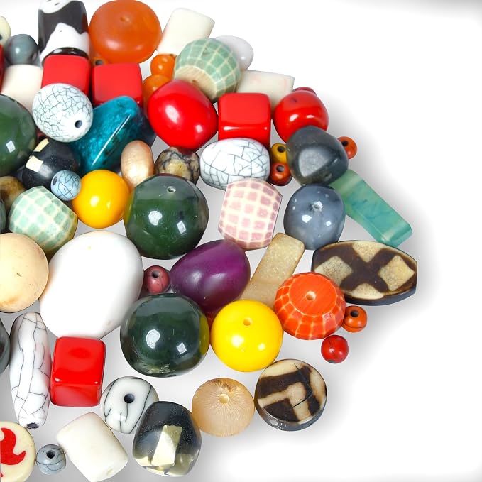 1/2 LB Bag of Assorted Resin Beads by Unknown