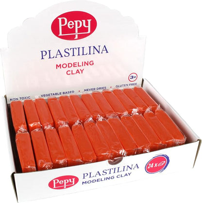 Pepy Plastilina Reusable and Non-Drying Modeling Clay; Set of 24 Bars, 1.4 by Pepy