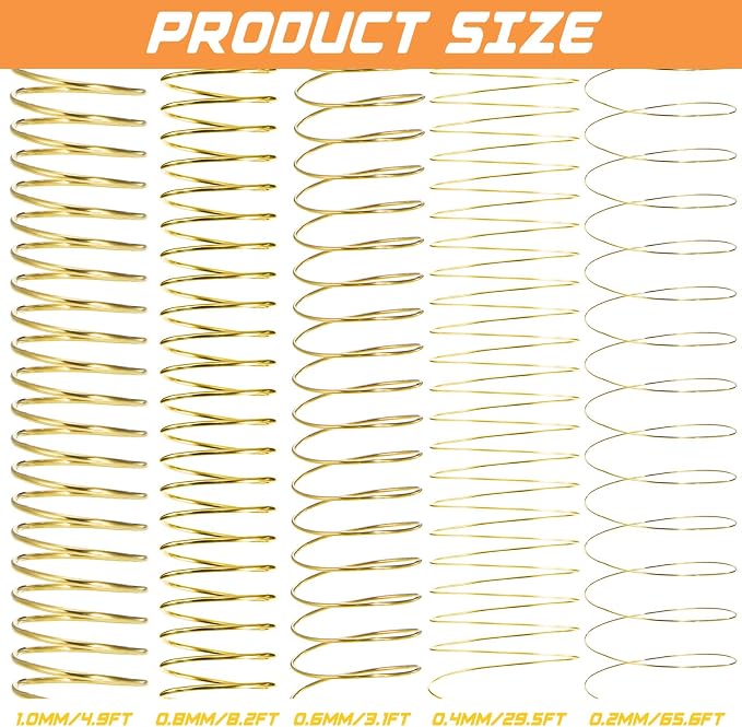 Mixweer 15 Pcs 5 Size Copper Wire 18 20 22 26 32 Gauge Tarnish Resistant - Image 2
