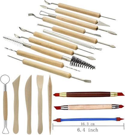 Pottery Sculpting Tools 32PCS Ceramic Clay Carving Tools Set - Image 4