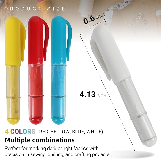 Fabric Chalk Markers -Erase Tailor’s Chalk - Image 2