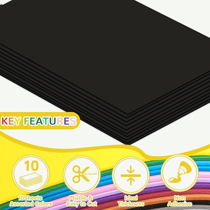 10 Pack Foam Sheets Craft 8 x 12 inch, Eva Color Foam Paper - Image 3