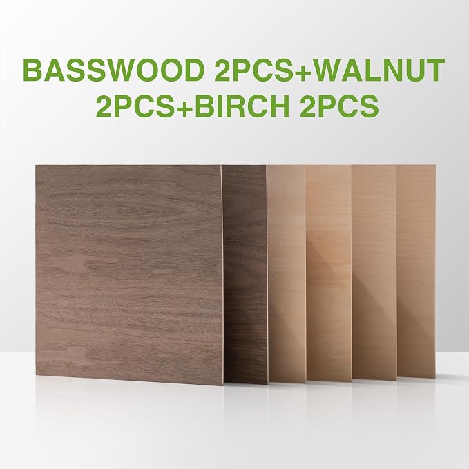 ROBOTIME 6-Pack Laser Wood Sheets 1/8" - Image 4
