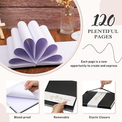 Moinchore Back to School Gifts Square Sketchbook 8 x 8 Inch Hardcover Art - Image 3