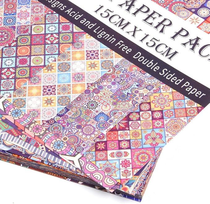 Origami Paper Kit 50 Sheets 70GSM 6 Inch Square Double Sided Color 50 Vivid - Image 6