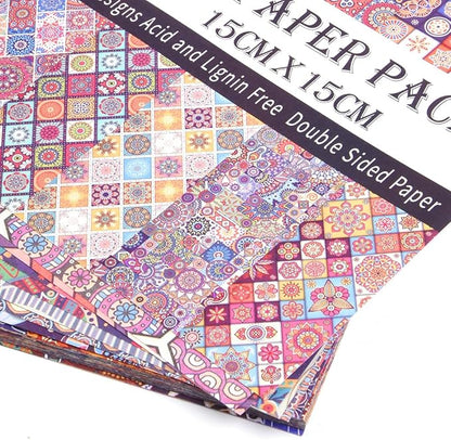Origami Paper Kit 50 Sheets 70GSM 6 Inch Square Double Sided Color 50 Vivid - Image 6