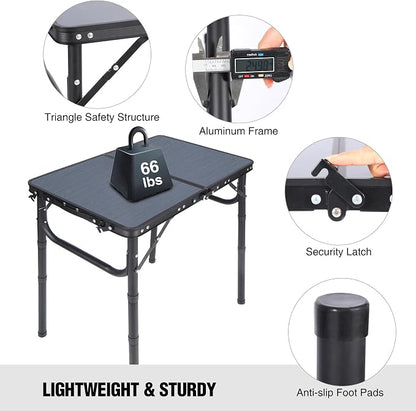 RedSwing Small Folding Table Adjustable Height, Lightweight and Portable - Image 5
