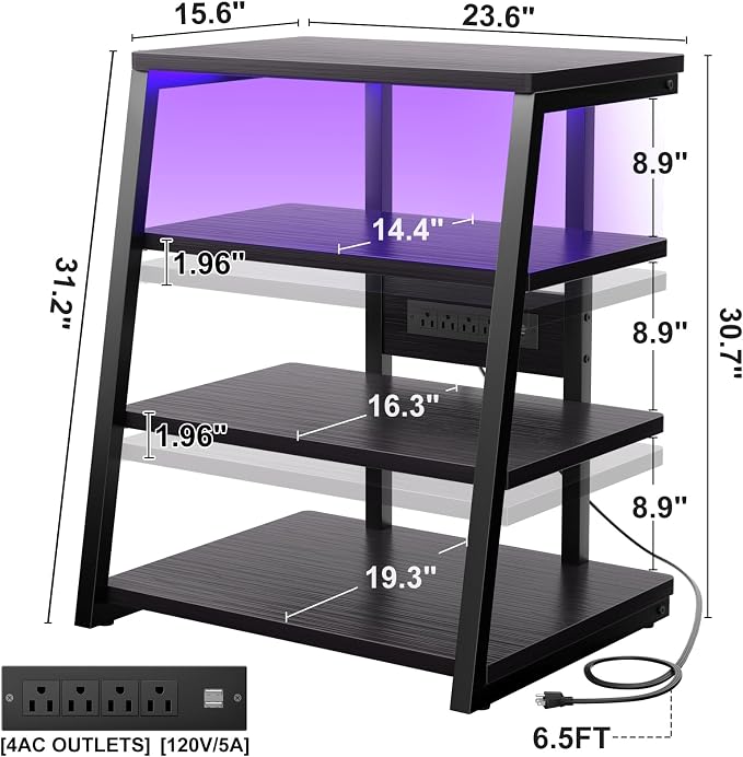 Armocity 4-Tier AV Media Stand - Image 3