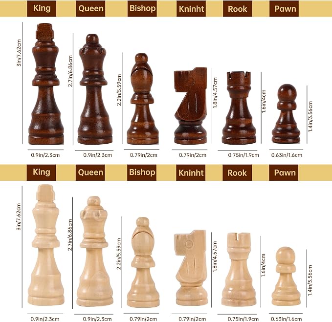 Premium Wooden Chess Set with Protective Carry Bag - Image 8