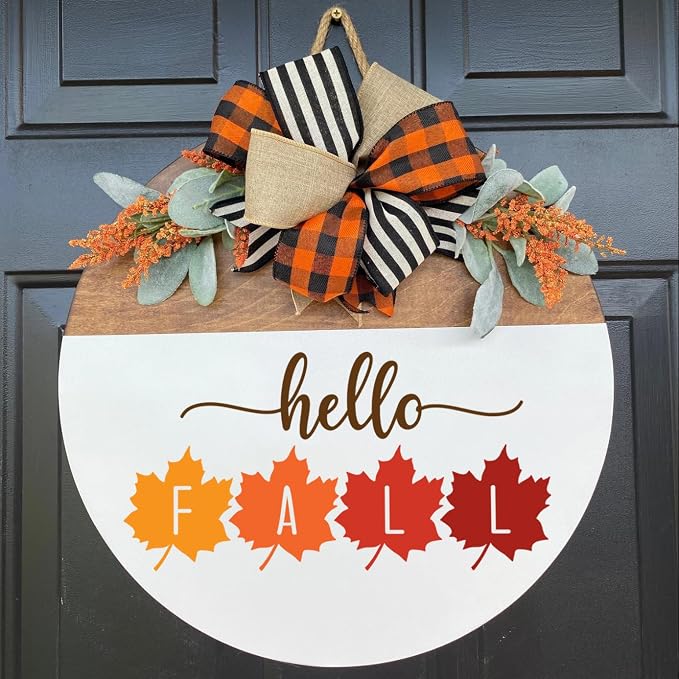 Fall Stencils for Painting on Wood Pumpkin Thanksgiving Stencil Reusable Hello - Image 3