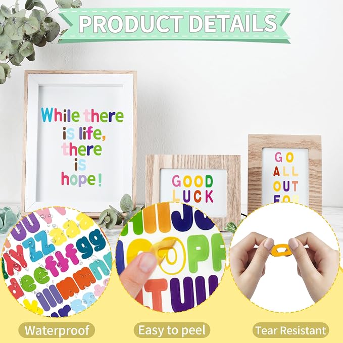 Alphabet Sticker, Self Adhesive Vinyl Letter Stickers Mailbox Numbers, Self - Image 3