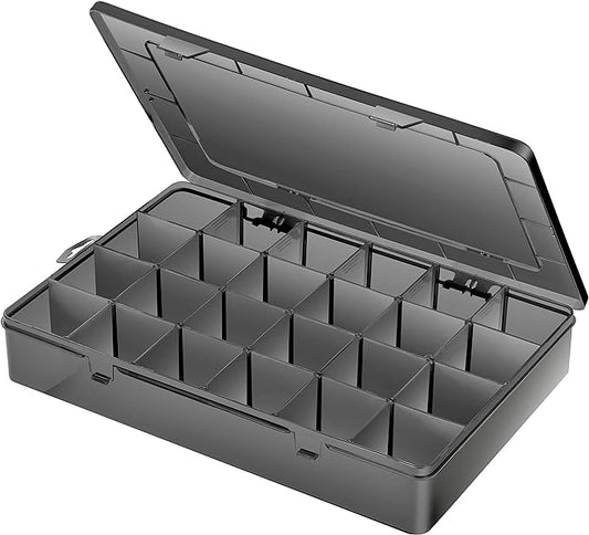 Large 24 Grids Plastic Organizer Box Adjustable Dividers, Art DIY Crafts by Gbivbe