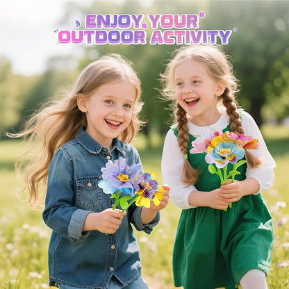 Plunack Flower Bouquets Toys for Kids Age 4-8, Flower Press Kit DIY Flowers - Image 3