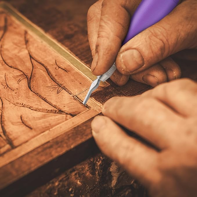 Umigy 6 Pack Craft Linoleum Cutter Kit Carving Tools Assortment Linocut Tools - Image 5