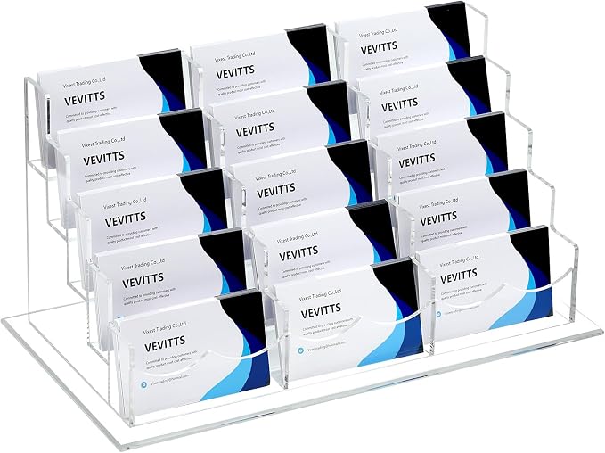 Acrylic Business Card Holder for Desk Multiple Business Card Holders Business by Vevitts