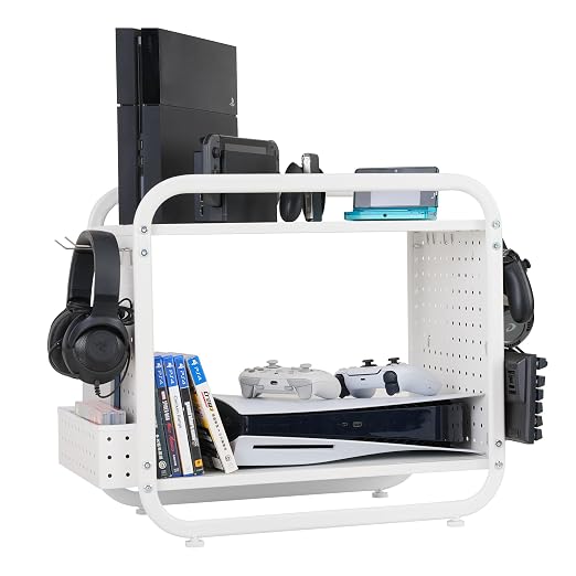 PLKOW Compact Video Game Storage Organizer, Xbox Stand Organizer by PLKOW