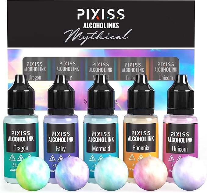 Pixiss Iridescent Color Changing Alcohol Ink Set by PIXISS