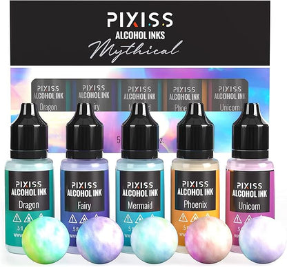 Pixiss Iridescent Color Changing Alcohol Ink Set by PIXISS