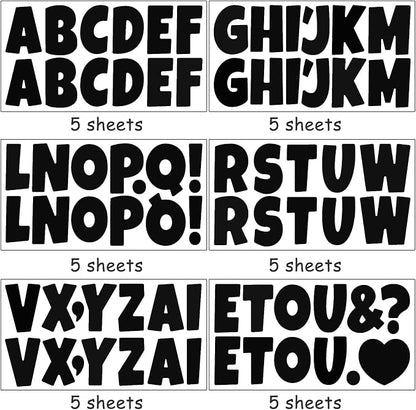 Bemeol 360 Pcs 30 Sheets Bulletin Board Letters 2.5 Inches Alphabet Stickers - Image 3