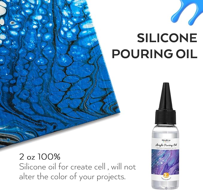 Nicpro 14 Colors 8.45oz Acrylic Pouring Paint Kit, Large Volume Premixed High - Image 3