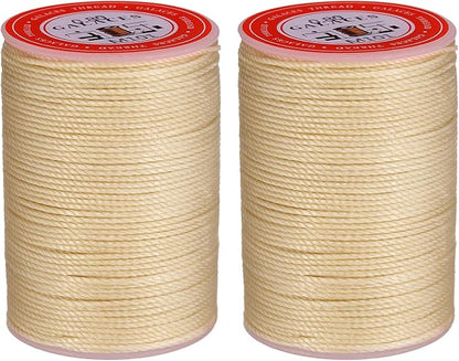 uxcell Round Leather Sewing Waxed Thread, 55m / 60 Yards Polyester Wax String by uxcell