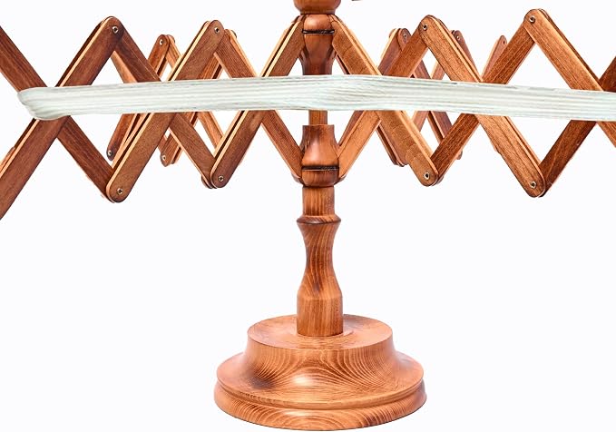 Wooden Table Top Yarn Swift, Antique Beechwood Crocheting & Knitting Craft - Image 3