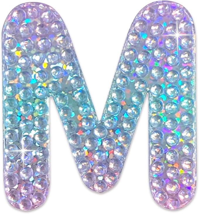 StickerBeans® Rhinestone Alphabet Letter Sticker M by StickerBeans