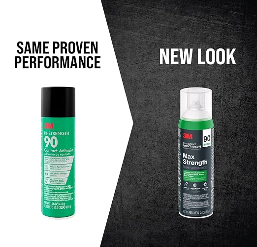 3M Max Strength 90 Contact Adhesive Spray, 12.6 oz – Low VOC Heavy Duty Glue - Image 2