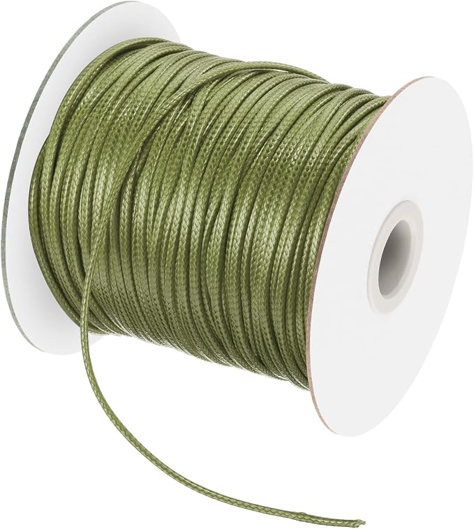 MECCANIXITY Waxed Cord 2mm Waxed Polyester Cord 98 Yard Wax String by MECCANIXITY