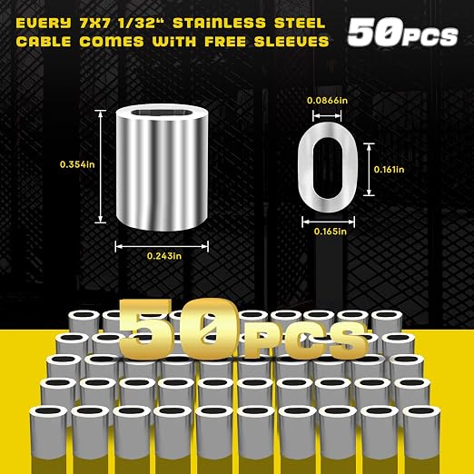316 Stainless Steel Cable, 200FT 1/32IN Wire Rope 7 * 7 Strand - Image 7