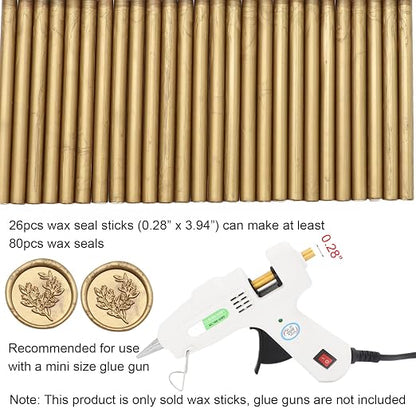 Antique Gold Wax Seal Sticks 26pcs, Andotopee Glue Gun Wax Seal Sticks - Image 5