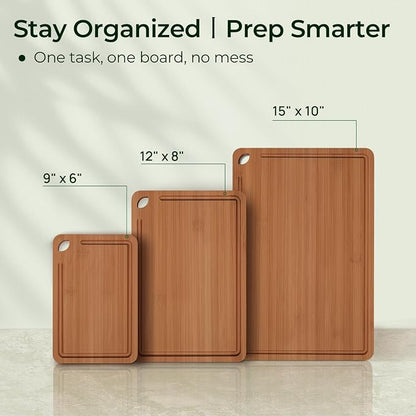 Bamboo Cutting Board, Durable Wood Cutting Boards - Image 5
