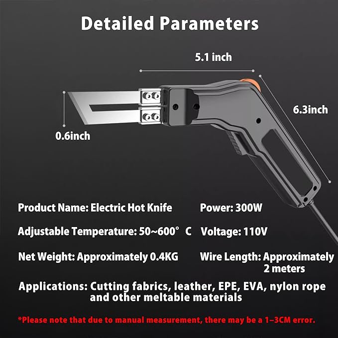 Foam Cutter Electric Hot Knife, 300W Styrofoam Cutting Tool, 4-in-1 Kit - Image 6