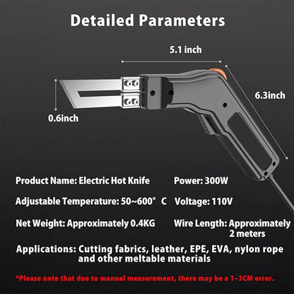 Foam Cutter Electric Hot Knife, Foam Cutting Tool Kit, 300W Styrofoam Cutting - Image 6