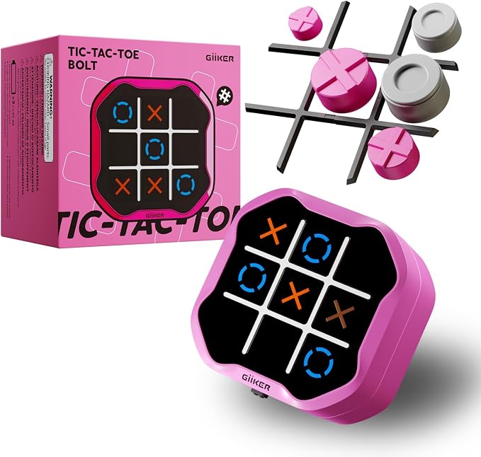 GiiKER Tic Tac Toe Bolt Game, Original 3-in-1 Handheld Puzzle Game, Portable by GiiKER