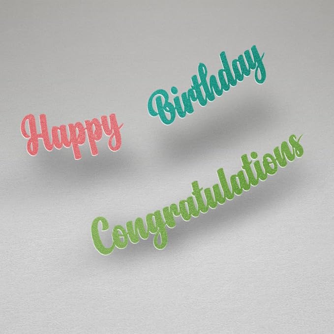 YKW Word Die Cuts for Card Making, Happy Birthday Merry Christmas Anniversary - Image 4