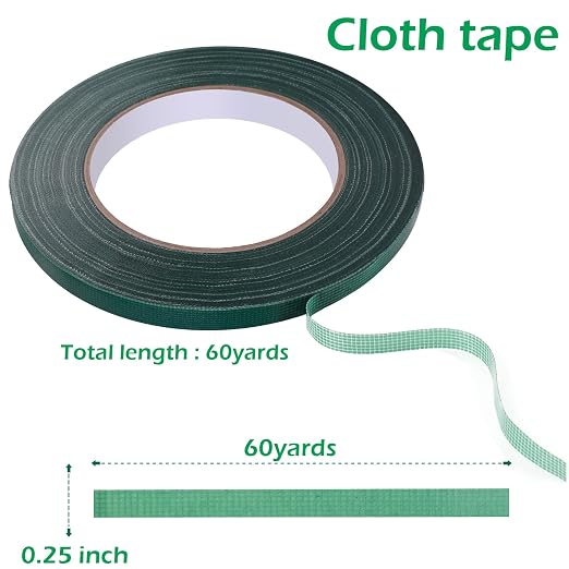 GLAMFIELDS Floral Tape Green, Flower Wrap Adhesive Waterproof Tape - Image 2