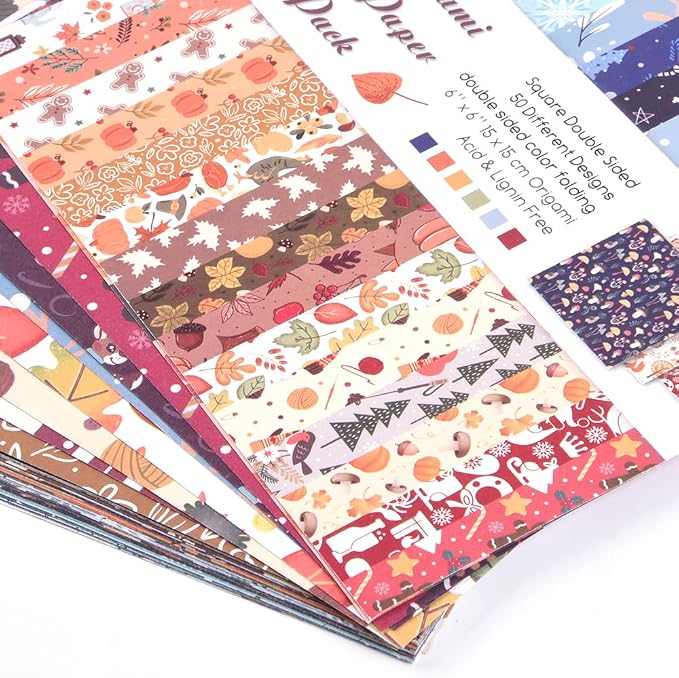 Origami Paper Kit 100 Sheets 70GSM 6 Inch Square Double Sided Color 100 Vivid - Image 6