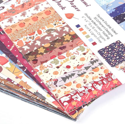 Origami Paper Kit 100 Sheets 70GSM 6 Inch Square Double Sided Color 100 Vivid - Image 6