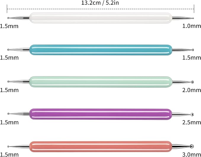 5 Pcs Pattern Tracing Stylus, Ball Embossing Stylus - Image 2